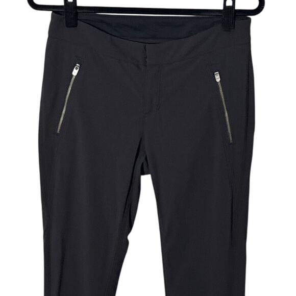 Athleta Wander Skinny Pant Ankle Zip Black Outdoor Hiking Size 6 - Picture 7 of 11